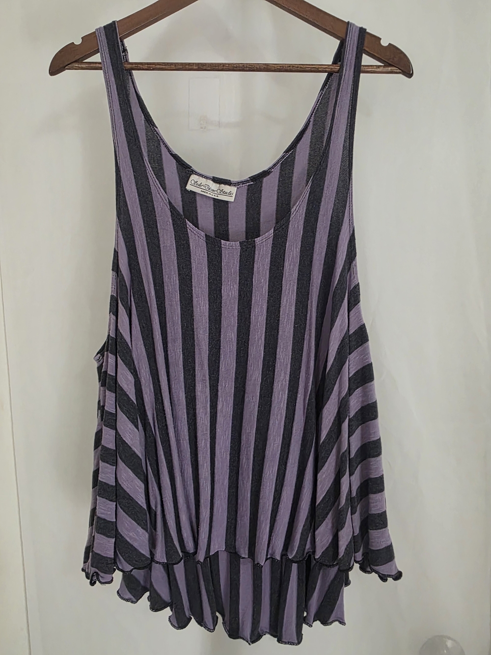 Sole Dione Studio Plush & Cozy Lavender Stripe Scoop Neck Tank Top